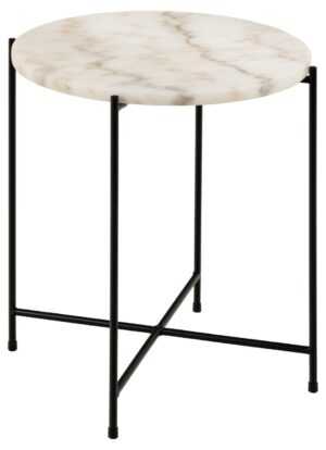 ACTONA Kulatý odkládací stolek AVILA světlý ⌀42 cm