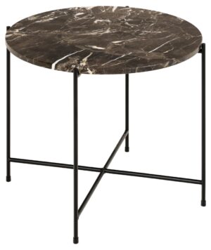 ACTONA Kulatý odkládací stolek AVILA hnědý ⌀52 cm