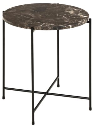ACTONA Kulatý odkládací stolek AVILA hnědý ⌀42 cm